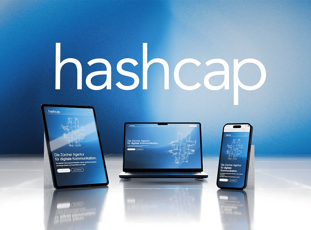 cases - hashcap digitale Kommunikation modern präsentiert auf Tablet, Laptop und Smartphone